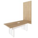 Ver imagem 2 de Mesa de Reunião Design Industrial 2,00 m com Caixa de Tomadas e Painel para TV F5 Office