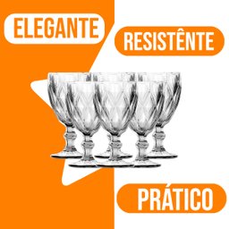 Jogo de Taças 6 Vinhos Diamante Lívon - 4