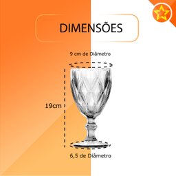 Jogo de Taças 6 Vinhos Diamante Lívon - 2