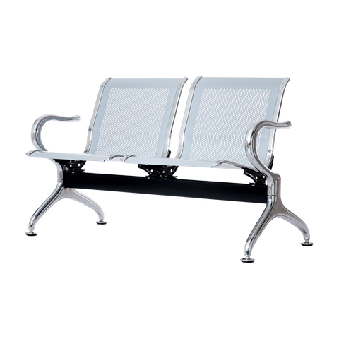Cadeira Longarina Aeroporto Cromada 2 Lugares - Sala de espera
