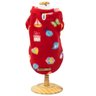 Pijama para Pets de Plush - Roupa Inverno Cães e Gatos Várias Cores - Vermelho - G - 1