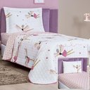 Ver imagem 1 de Enxoval Kit Colcha + Jogo de Cama Lençol Bouti Solteiro Infantil Kids 4 Peças 100% Poliéster -
