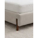 Ver imagem 3 de Cama Queen 160cm Estofada Luxo Direto do Fabricante Versala Bege Linho