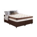 Ver imagem 1 de Cama Box Queen: Colchão Molas Ensacadas Anjos MasterPocket New King + Base Linhão Marrom(158x198)