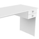 Ver imagem 7 de Mesa para Escritório Escrivaninha 2 Gavetas Branco
