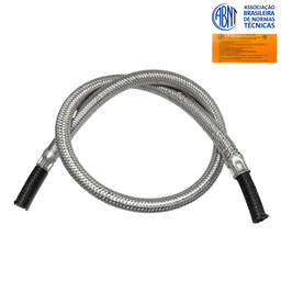 Kit Instalação Gás Registro Aliança 2kg e Mangueira Aço 1,0m - 3