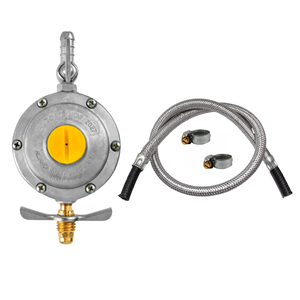 Kit Instalação Gás Registro Aliança 2kg e Mangueira Aço 1,0m