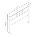 Ver imagem 3 de Cabeceira de Cama Casal Luxo Havana 140cm