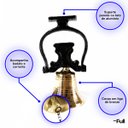 Ver imagem 3 de Sino de Bronze com Suporte para Parede/teto - 1,5 Kg