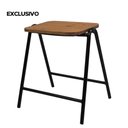 Ver imagem 2 de Banco Stak Decorativo Baixo Preto - Overseas