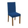 Kit 6 Cadeiras De Jantar Azul Marinho Base Madeira Azul - 5