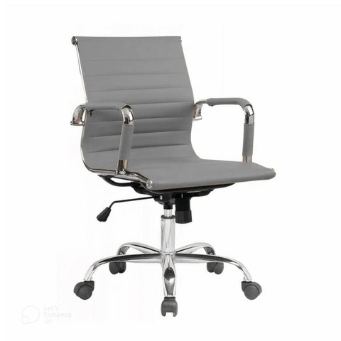 Cadeira Diretor Charles Eames Esteirinha - Cor Cinza - Pollo Móveis - 32880