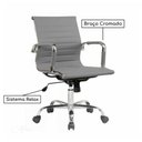 Ver imagem 3 de Cadeira Diretor Charles Eames Esteirinha - Cor Cinza - Pollo Móveis - 32880