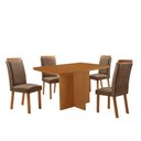 Ver imagem 2 de Mesa de Jantar Olímpia 120cm Tampo MDF Laminado Canto Copo com 4 Cadeiras Lorena