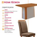 Ver imagem 7 de Mesa de Jantar Olímpia 120cm Tampo MDF Laminado Canto Copo com 4 Cadeiras Lorena