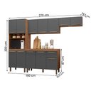 Ver imagem 4 de Armario de Cozinha Pop 1 Forno com 12 Portas e 1 Gaveta Freijo/chumbo/freijo