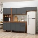 Ver imagem 2 de Armario de Cozinha Pop 1 Forno com 12 Portas e 1 Gaveta Freijo/chumbo/freijo