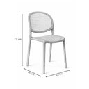 Ver imagem 4 de Cadeira para Mesa de Jantar Maya Plástico Pp Preto/palha - Sallar Home