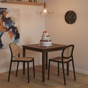 Ver imagem 2 de Cadeira para Mesa de Jantar Maya Plástico Pp Preto/palha - Sallar Home
