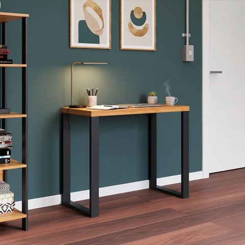 Mesa Escrivaninha Moderna para Escritório 90cm Móvel na Caixa