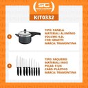 Ver imagem 2 de Kit - Panela de Pressão 4,5l Vancouver Grafite + 1 Conjunto Facas 9pç - Tramontina