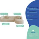 Ver imagem 7 de Sofá Modular Luxuoso Sala de Estar Decoração Luxo 265cm Lado Esquerdo Suede Celinne