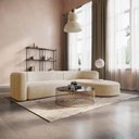 Ver imagem 1 de Sofá Modular Luxuoso Sala de Estar Decoração Luxo 265cm Lado Esquerdo Suede Celinne
