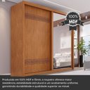 Ver imagem 6 de Guarda-Roupa Casal 2 Portas de Correr com Espelho 3 Gavetas MDF Pietro Laranja/Rubi