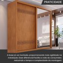 Ver mais imagens de Guarda-Roupa Casal 2 Portas de Correr com Espelho 3 Gavetas MDF Pietro Laranja/Rubi