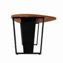 Ver imagem 2 de Mesa para Reunião Orgânica Mesa Orgânica MDP 183cm Nogal com Preto F5 Office