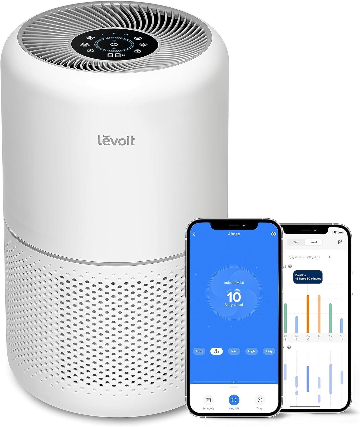 Levoit Purificador de Ar Inteligente com Hepa e Controle Wifi - Branco