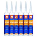 Ver imagem 1 de Kit 6 Adesivo Selante Pu 40 Cinza Autofix 360g