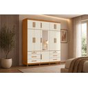 Ver imagem 6 de Roupeiro Triton Plus 11 Portas e 6 Gavetas - Cinamomo Off White - Albatroz