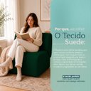 Ver imagem 7 de Poltrona Decorativa Zoe Orgânica para Sala Recepção Hall Moderna Minimalista Luxo Suede