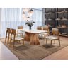 Sala de Jantar Moderna Madeira Maciça 6 Cadeiras 2,0x1,0m - Opala - Harmonia Salas - 1