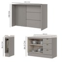 Ver imagem 4 de Bancada e Balcao Gourmet 146 Cm Ce817 Americana Cinza Calcare Henn