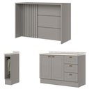 Ver imagem 1 de Bancada e Balcao Gourmet 146 Cm Ce817 Americana Cinza Calcare Henn