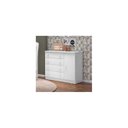 Ver imagem 1 de Cômoda Sapateira Infantil 1 Porta 4 Gavetas Doce Sonho Qmovi Branco