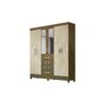 Guarda Roupa Casal 6 Portas C/Espelho Avelã Castanho - 3