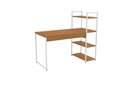 Ver imagem 1 de Mesa Escritório Desk com 3 Prateleiras Canela/branco