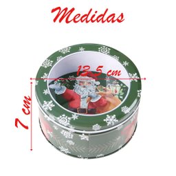 Lata Natalina Papai Noel Para Doces Chocolates - 2