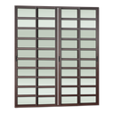 Ver imagem 1 de Porta Correr c/Trav.4F.Móv.210x240 Elite c/Fecho Aut.V.Lis.Marrom Corten Brimak
