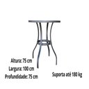 Ver imagem 3 de Mesa para Jardim com Tampo Ripado em Alumínio Preto