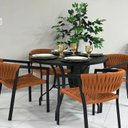 Ver imagem 5 de Mesa para Jardim com Tampo Ripado em Alumínio Preto