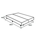 Ver imagem 3 de Base Box Casal Bipartido NK Camas Sintético Branco 40x138x188