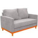 Ver imagem 3 de Sofa Berlim 2 Lugares Base de Madeira Tecido Impermeavel