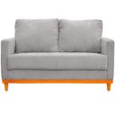 Ver imagem 1 de Sofa Berlim 2 Lugares Base de Madeira Tecido Impermeavel