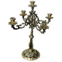 Ver imagem 2 de Candelabro Castiçal 5 Velas Menorah 36 Cm Bronze Decoração