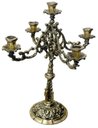 Ver imagem 2 de Candelabro Castiçal 5 Velas Menorah 36 Cm Bronze Decoração