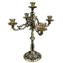Ver imagem 1 de Candelabro Castiçal 5 Velas Menorah 36 Cm Bronze Decoração